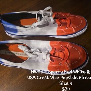 Sperry Red White Blue Sneakers